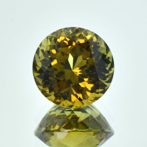 Chrysoberyll rund grünlich gelb 11,42 ct