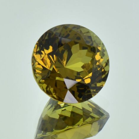 Chrysoberyll rund grünlich gelb 11,42 ct.