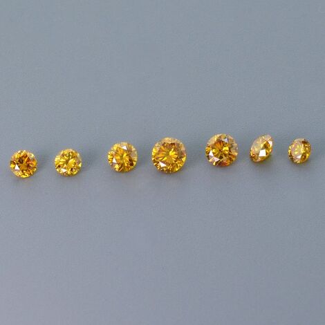 Farbdiamanten Lot Brillanten yellow orange 0.97 ct