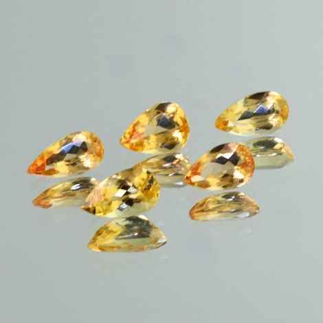 Imperial Topas Lot, Tropfen facettiert (7,73 ct.) aus Brasilien (Ouro Preto)