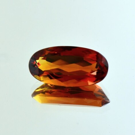 Citrin oval bräunlich rotorange 14,25 ct
