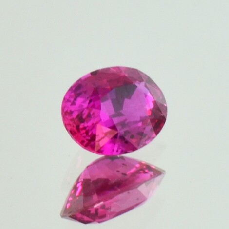 Sapphire oval intense vivid pink unheated 2.04 ct.