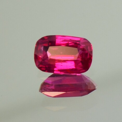 Ruby cushion pinkish red unheated 1.53 ct.
