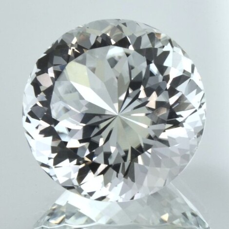 Topaz round colorless 77.81 ct.