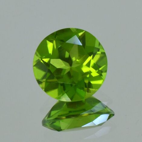 Peridot round green untreated 6.56 ct