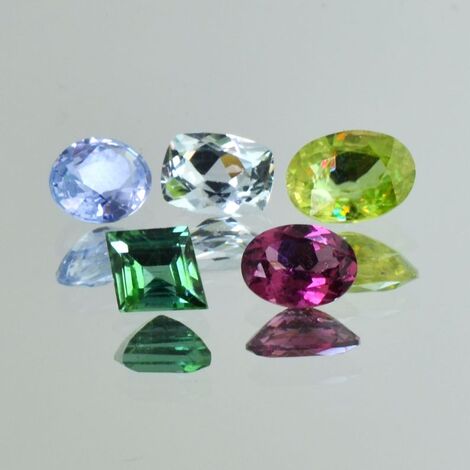 Mixed Lot facettiert multicolor 7,63 ct