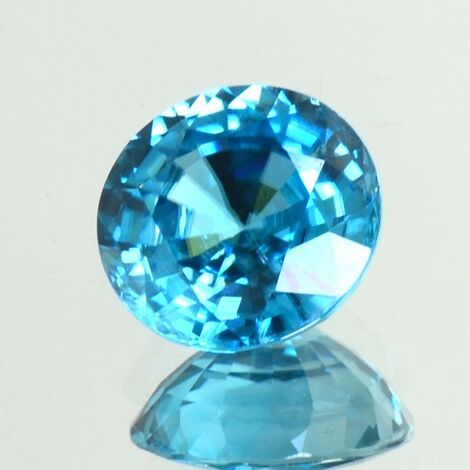 Zirkon rund blau 9,92 ct