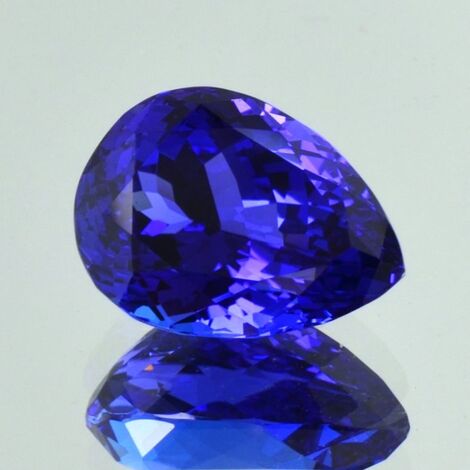 Tanzanite pear intense blue 12.89 ct.