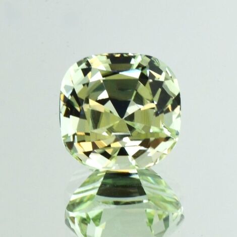 Tourmaline cushion light yellow green 10.69 ct