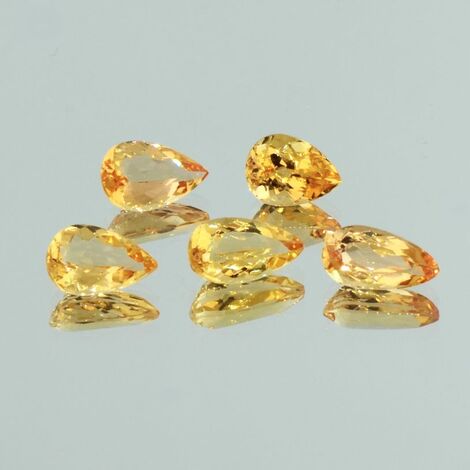 Imperial-Topas Lot pear yellow orange 6.77 ct