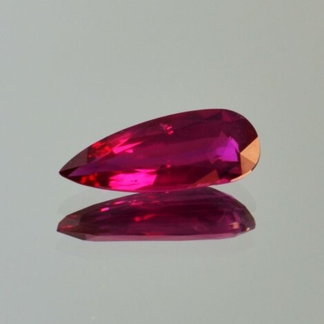 Ruby pear pinkish red unheated 2.05 ct