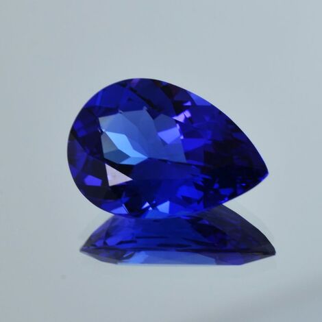 Tanzanite pear intense blue 10.54 ct