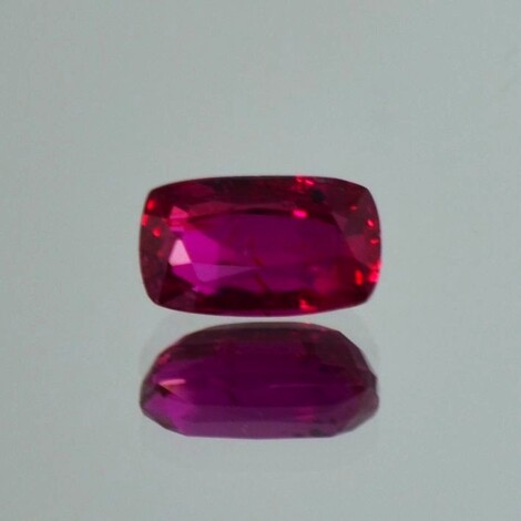 Ruby cushion pinkish red untreated 1.68 ct.