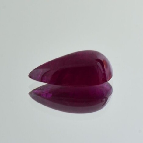 Burma Ruby cabochon pear red untreated 4.24 ct