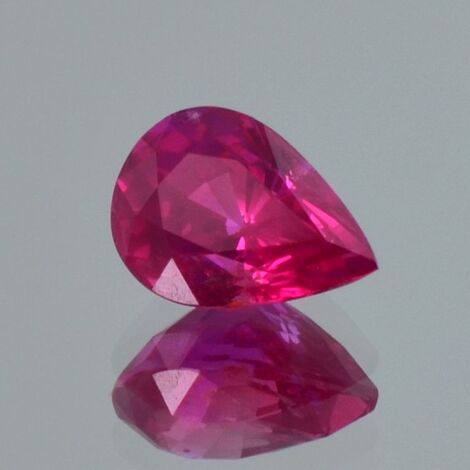 Ruby pear reddish pink untreated 1.71 ct