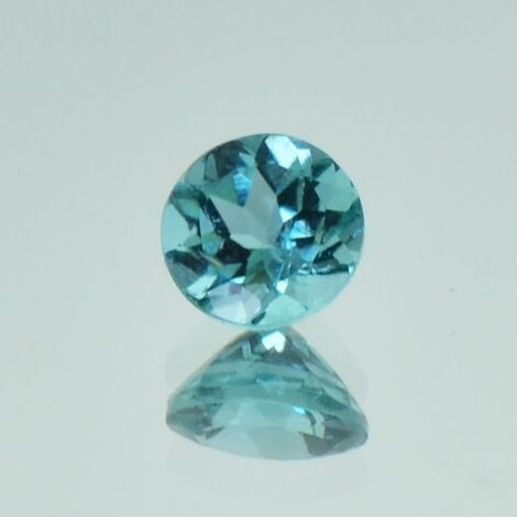 Indicolite Tourmaline round intense light blue 0.49 ct