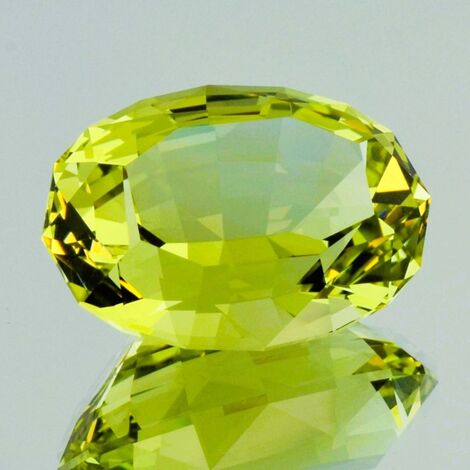 Heliodor Beryl oval greenish yellow untreated 55.88 ct