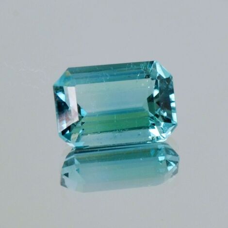 Indigolith Turmalin octagon grünlich hellblau 3,59 ct.