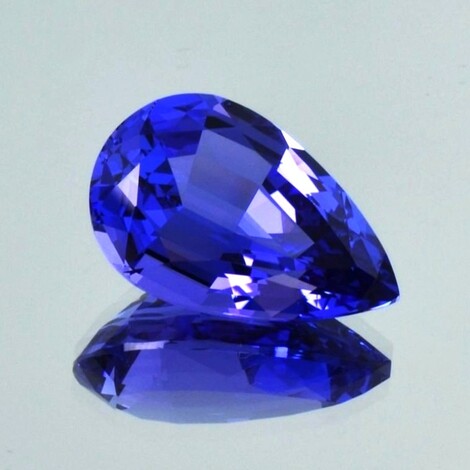Tansanit Tropfen intensives Blau 15,51 ct