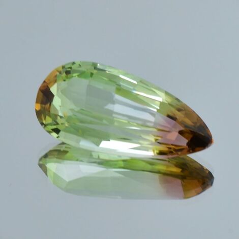 Tourmaline pear tricolor untreated 20.53 ct.
