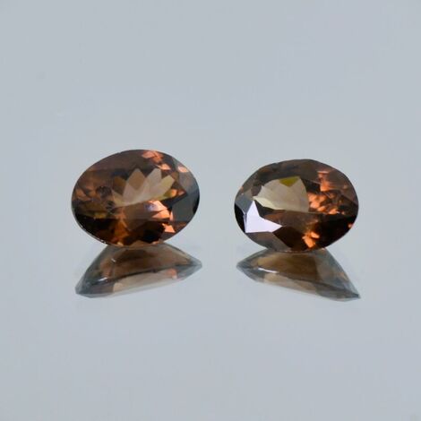 Zircon Pair oval brown 4.46 ct