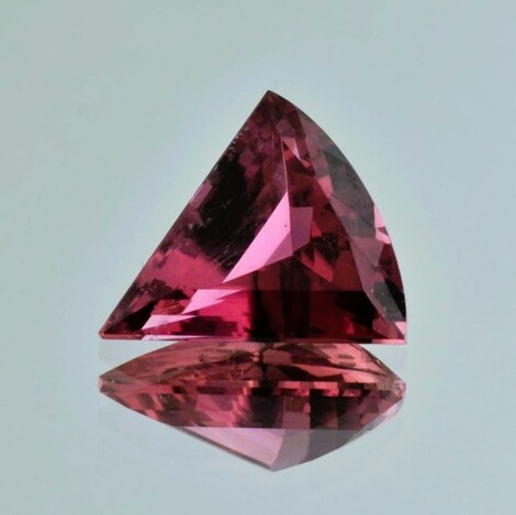 Rubellit Turmalin Design-Trillion rosarot 9,07 ct.