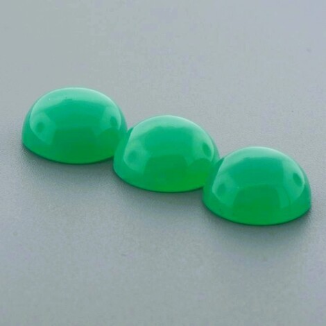 Chrysopras Lot Cabochons rund grün 21,5 ct.