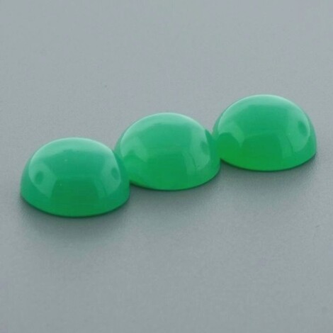 Chrysopras Lot Cabochons rund grün 21,5 ct