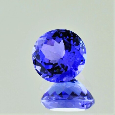 Tansanit, Rund facettiert (2,49 ct.) aus Tansania (Merelani Hills)