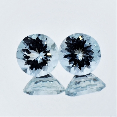 Aquamarin Duo rund zartblau 3,39 ct Aquamarin Duo rund zartblau 3,39 ct
