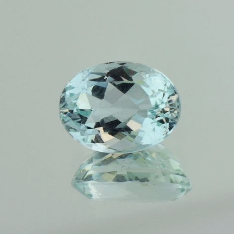 Aquamarine oval light blue 4.05 ct.