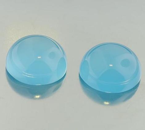 Chalcedon Duo Cabochon rund hellblau 33,93 ct Chalcedon Duo Cabochon rund hellblau 33,93 ct