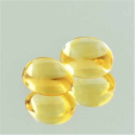 Citrin Duo, Oval Cabochon (6,5 - 6,8 ct.) aus Brasilien Citrin Duo, Oval Cabochon (6,5 - 6,8 ct.) aus Brasilien