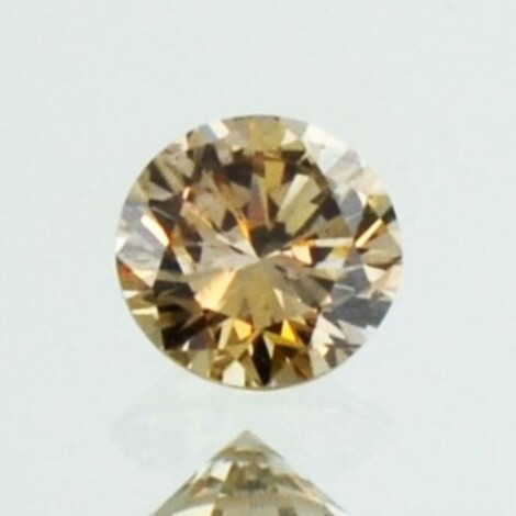 Fancy Diamond round brilliant yellowish light brown 0.34 ct.