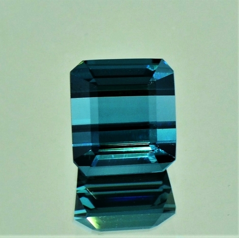 Indigolith Turmalin octagon grünlich-blau 2,91 ct Indigolith Turmalin octagon grünlich-blau 2,91 ct