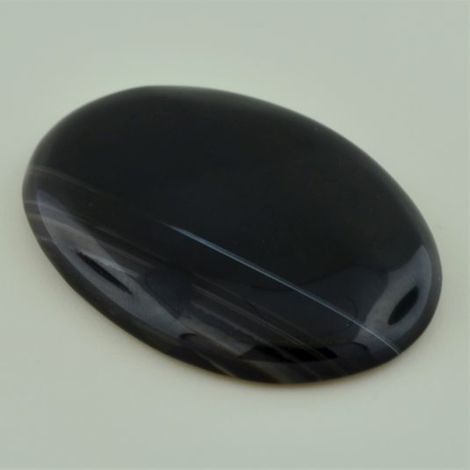 Onyx Cabochon oval schwarz 110,10 ct