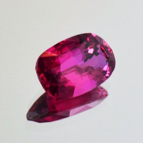 Ruby cushion pink-purple red untreated 3.67 ct.