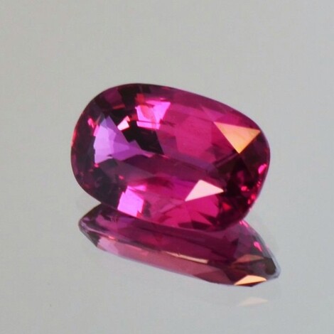 Ruby cushion pink-purple red untreated 3.67 ct