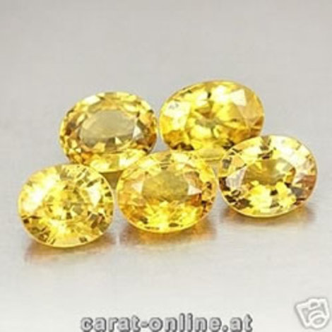 Saphir Lot Oval gelb 2,5 ct Saphir Lot Oval gelb 2,5 ct