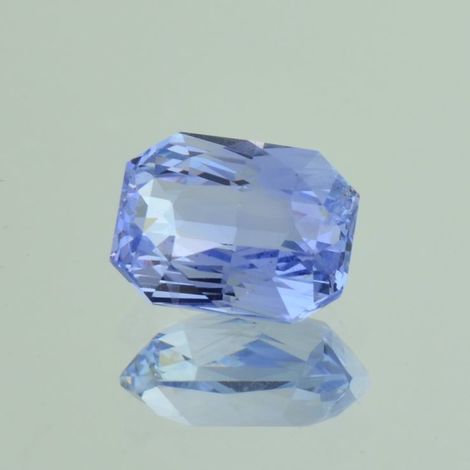 Saphir octagon-princess hellblau ungebrannt 4,05 ct