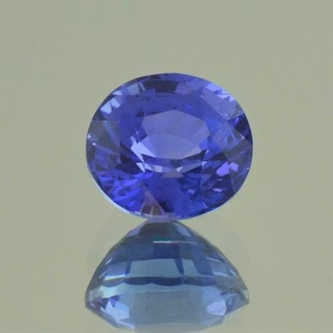 Sapphire oval blue unheated 4.05 ct.