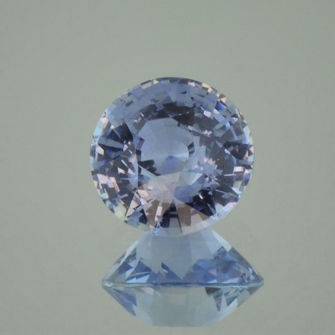 Sapphire round unheated light blue 3.56 ct