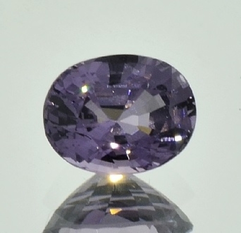 Spinel oval grayish violet 3.08 ct