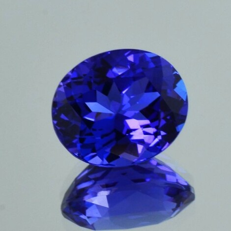 Tanzanite oval intense blue 12.71 ct