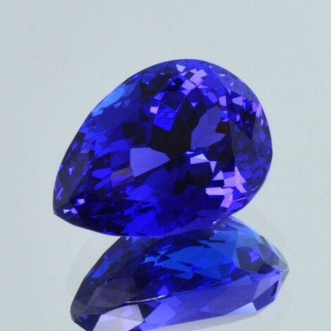 Tanzanite pear intense blue 12.89 ct