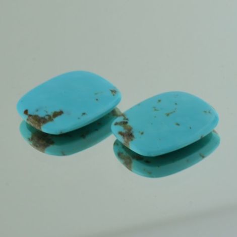 Turquoise Pair cushion 13.05 ct