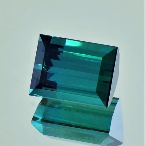 Turmalin Baguette intensives-blaugrün 7,26 ct Turmalin Baguette intensives-blaugrün 7,26 ct
