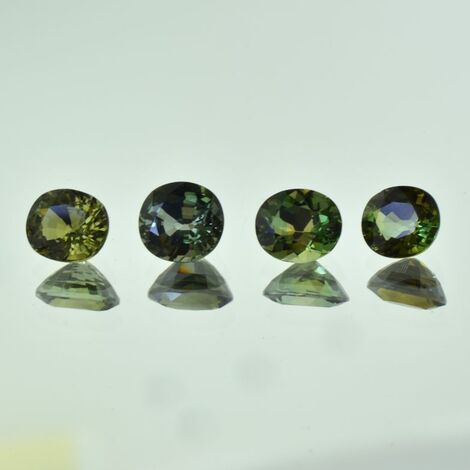 Tourmaline Lot oval greenish 7.63 ct