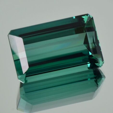 Tourmaline octagon blue green 44.34 ct