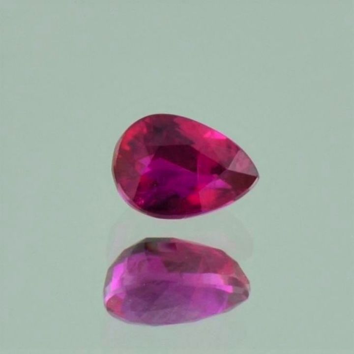 Burma Ruby pear intense red 0.97 ct